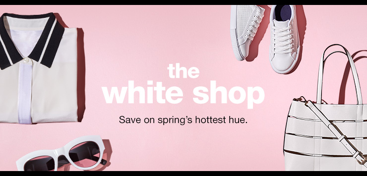 The white shop. Save on spring's hottest hue.