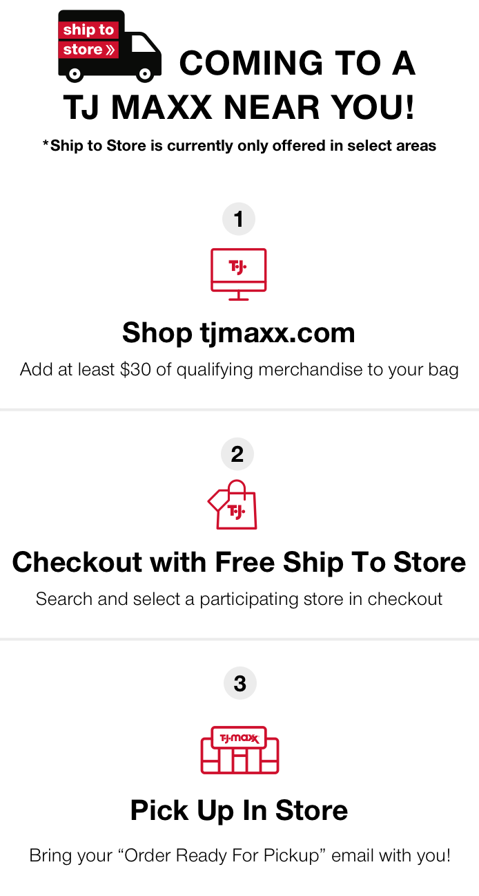 Free Ship To Store | T.J.Maxx