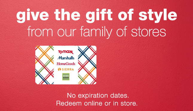 TJ MAXX GIFT CARDS