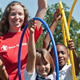 picture of young girl in community