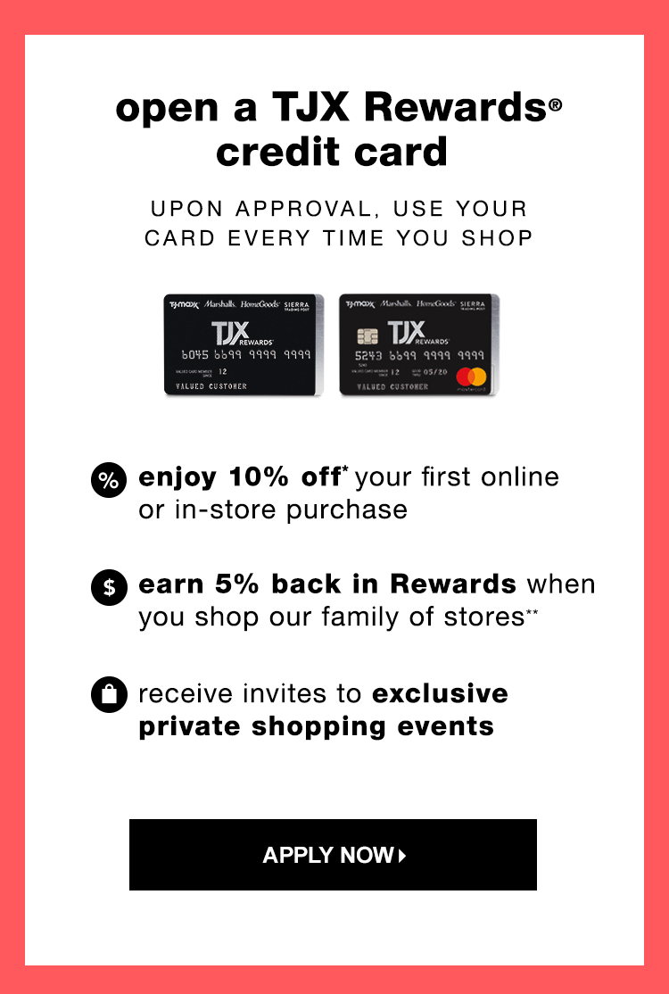 Open A Tjx RewardsÃ Â Credit Card Apply Now